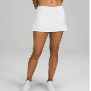 Lululemon white Play Off the Pleats Mid-Rise Skirt